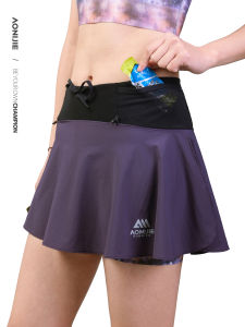 AONIJIE FW6261 Womens Summer Quick Dry Running Skirt Breathable Lightweight Athletic Skort for Marathon Outdoor Sports