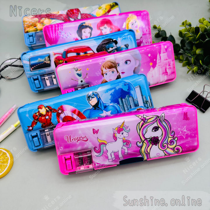 Sharpener Pencil Box Plastic Pencil Box W/sharpener Pencil Case - Main Image