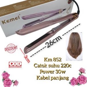 Alat Catok Rambut Kemei 2in1 Lurus Keriting Curly Km852 Hair straightener - Catokan Rambut