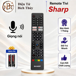 Remote điều khiển tivi SHARP Mã 06Giọng nói điều khiển TV SHARP internet - Tặng pin - T&U Remote