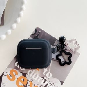 CrashStar เคสซิลิโคนสีทึบพร้อมจี้กระดิ่งดาวสำหรับ AirPods 1 2 3 Airpod Pro 2 4 InPods หูฟังชุดหูฟังบลูทูธไร้สาย12 I12หูฟังกันกระแทกแบบเรียบง่าย