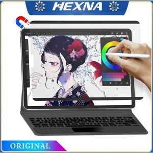 Hexna Removable Detachable IPad Paperlike Screen Protector for IPad Pro 11 M1 (2021-2018)/IPad Air 4 (10.9 inch 2020) Reusable Matte Compatible with Tempered Glass Film