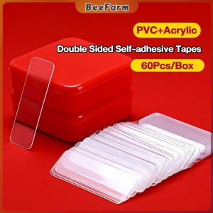 B.F. Transparent Removable Double Sided Self-adhesive Tapes For Balloons 60Pcs/Box Multifunctional Waterproof No Residue Washable Tapes