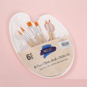 Oval Palette Oil Painting Gouache Watercolor Tray Nylon brush Set Suitable for Beginners Art Painting Supplies
