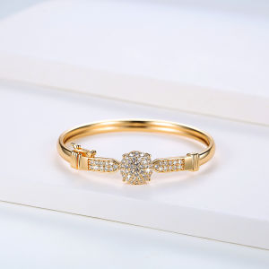 Y067 Gelang Bangle wanita berlian Bling Elegan untuk Hadiah aksesoris wanita