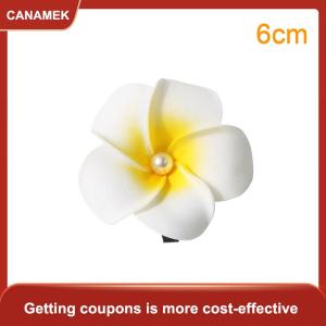 【CANAMEK 】 1Pcs Plumeria Flower Hair Clips For Women Girls Hairpins Egg Flower Barrette Hawaiian Wedding Party Bag Hat Accessories