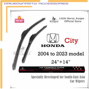 DriveDynasty Honda City Wiper Set/Pair for 2004 to 2023 model CITY Sedan Car Window Wipers from Kuapo wifer