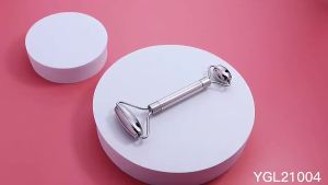 kslfd Con Lăn Mát Xa Mặt Bằng Inox Bộ Guasha Máy Mát Xa Mặt Nâng Mặt Viền Kim Loại Làm Mát Làm Săn Chắc Da Chống Lão Hóa Quà Tặng Giảm Bọng Mắt Bạn Bè Mẹ Em Gái