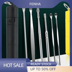 FENHA 1 6PC Set Ear Wax Removal Tool Earpick Ear Cleaner Spoon Ear Care Cleaning Tool