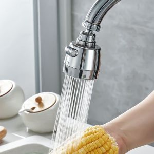 Rotatable Tap Head Nozzle Diffuser Stainless Steel Kitchen Tapware Faucet Flexible Basin Sink Tap Anti-Rust Water Filter Tap