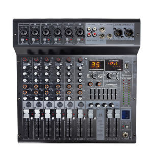BOMGE NX4/6 4-6 Channel Mixer Independent 48V 2 AUX Output Mixing Console USB Bluetooth Playback Sound Table Audio Mixer for Streaming