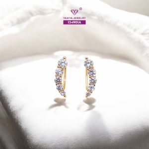 Yaxiya Anting Jalar Wanita Permata Lapis Emas Perhiasan imitasi Gold 18k 790