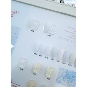 Hanbi 白月光Moonlight Series Gel Nail Polish 23color 01-23# Bridal White Shimmer White Yogurt Soya 23色多米妮婚嫁白甲油胶珠光细闪纯白豆浆酸奶白乳透色美甲店专用