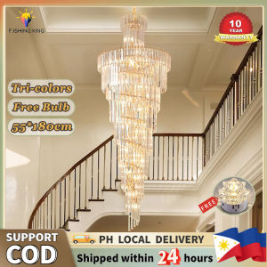 Stair Chandelier Modern LED Indoor Light Kitchen Lamps Building Long Line Chandeliar