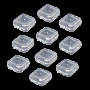 5/10PCS Mini Plastic Storage Box Transparent Flip Portable Earring Bracelet Ring Jewelry Storage Box
