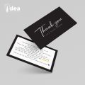 Card Cám Ơn, Card Thank You, Thiệp Cám Ơn, Thiệp Thank You - Size 9x 5.4cm Chất Liệu C300 Cán Màn Mờ 2 Mặt Card Màu Đen Sang Trọng - iDea Design. 