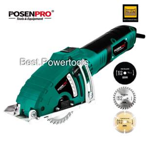 POSENPRO MINI CIRCULAR SAW เลื่อยวงเดือนมินิ เลื่อยไฟฟ้า 700W ตัดไม้ เหล็ก ปูน กระเบื้อง มีระบบดูดฝุ่นในตัวและใบตัด