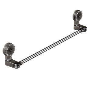 New Non Perforated Patch Suction Cup Extendable Towel Rod Rotatable Corner Rack for Bathroom Storage Free Installation Stable Without Drilling Strong Adhesion
