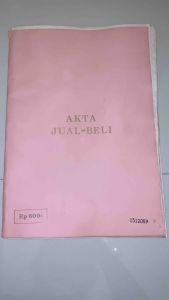 Akta Jual Beli Rp600 Blanko AJB Asli Original Tahun 80an Rangkap 4