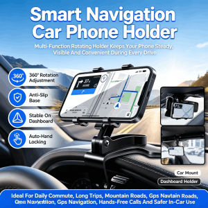 Dashboard Car Phone Holder 360° Rotating Car Navigation Bracket Universal Cell Phone Car Clip Mount Stand 车载手机支架