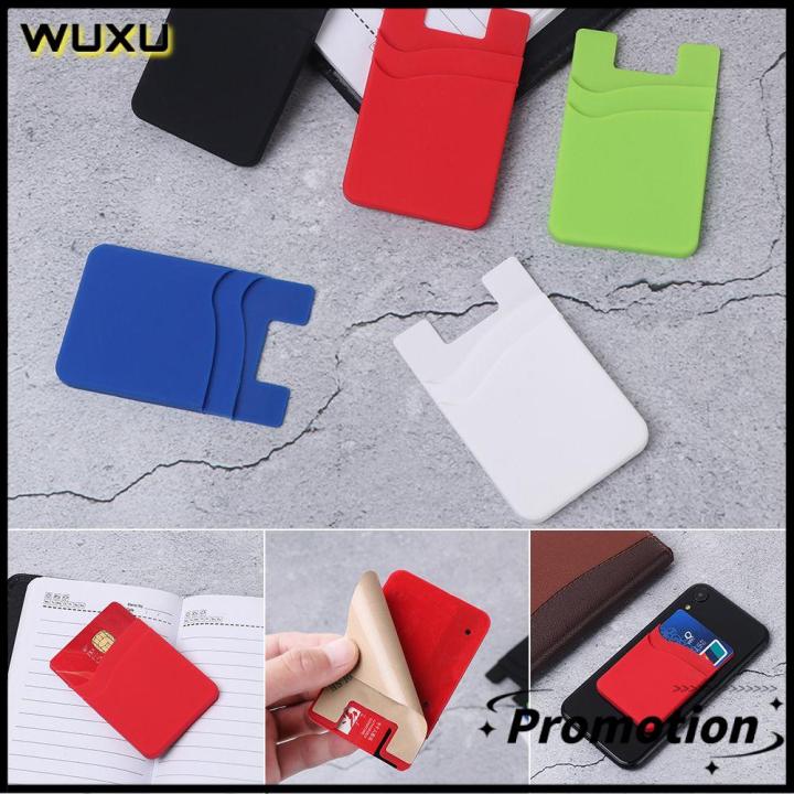 WUXU New Stick Adhesive Silicone Fashion Wallet Case Elastic