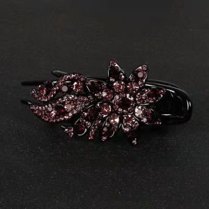 YIYIUR 1pcs แฟชั่น อุปกรณ์ตกแต่งผม หมวกกันน็อก กิ๊บติดผมพลอยเทียม คลิปปากเป็ด กรงเล็บผม hairgrip กิ๊บติดผมผู้หญิง