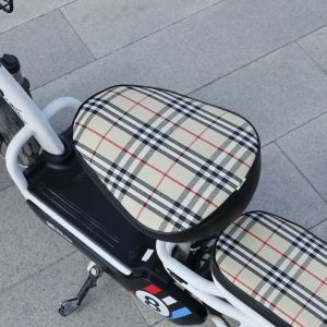 Electric Bike Seat Cushion Cover Waterproof Sunscreen Electric Motorcycle Leather Seat Cover Double Thick Seat Cover