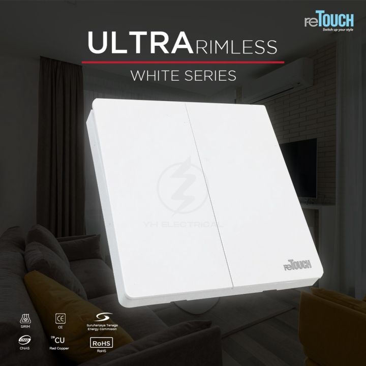 [SIRIM] Retouch Ultra Rimless Socket and Wall Switch Slim Modern Switch ...