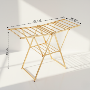 Rak Jemuran Pakaian Aluminium Lipat Multifungsi Hemat Ruang Kuat dan Anti Karat Indoor dan Outdoor