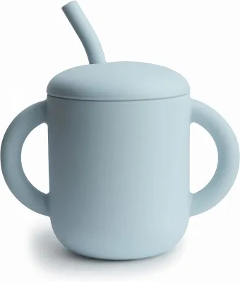 Mushie Silicone Training Cup + Straw 175ml (14 Designs)
