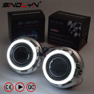 Sinolyn 3.0 Pro Lens HID Bi xenon Headlight Car Projector COB LED Angel Eyes Halo DRL Headlamp Retrofit DIY Car-styling