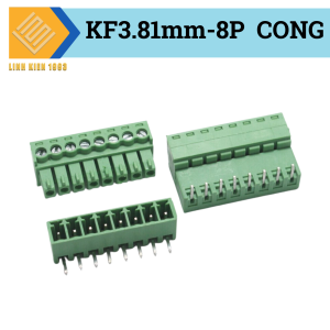 Terminal KF3.81-8R 300V 10A 8 chân cong