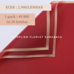 SFS - [5 LEMBAR] KERTAS BUNGA FRAME GOLD/WRAPPING PAPER/ WRAP BUNGA/FLOWER WRAP/PEMBUNGKUS KERTAS WATERPROOF