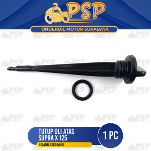 Tutup Oli Atas Supra X 125 (Hitam) - Penutup Colokan Oli Oil Mesin + Seal Sil Oring O Ring Revo