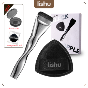 Lishu Cushion Powder Puff + Foundation Brush ชุดแต่งหน้า 2-in-1 แต่งหน้าสวยเป๊ะติดทนนาน (แถมกล่องเก็บ)