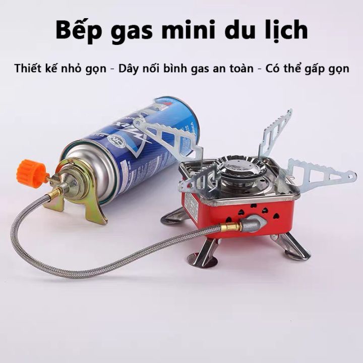 [CÓ SẴN] Bếp ga du lịch mini [TẶNG DÂY DẪN GAS ] dã ngoại gấp gọn đa ...