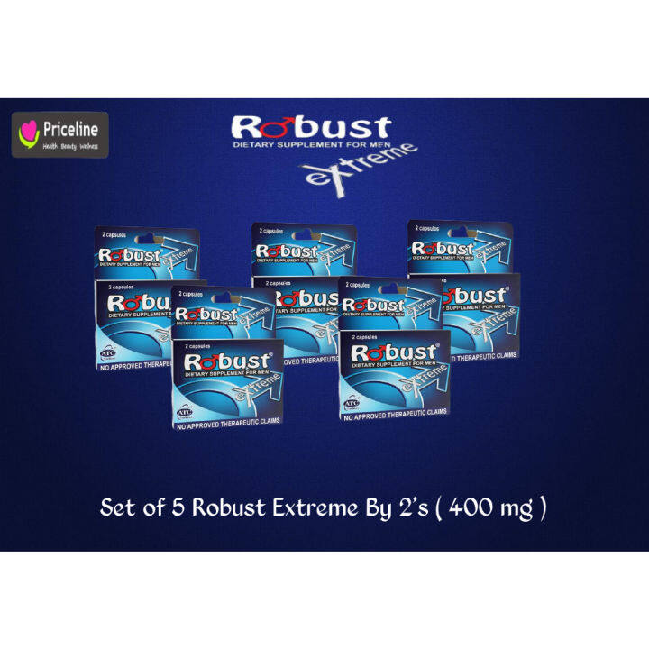 Authentic Robust Extreme By 2 s Set of 5 400 mg Lazada PH