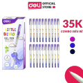 [SIÊU RẺ - VOUCHER giảm 25k] Hộp 20 Cây Bút Gel Mực Tím Học Sinh Deli 0.5mm mực Xanh/Đen - Chất lượng mực an toàn viết trơn tru, thân bút trang bị đệm tay chống trượt - EG30/CG30. 