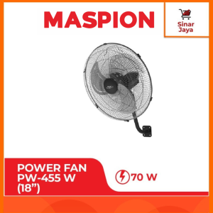 MASPION PW-455 W Wall Fan / Kipas Angin Dinding Power Fan 18 Inci (Besi)