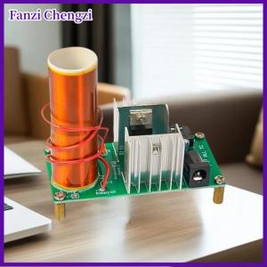 Fanzi 1 Bộ DC 15-24V 15W Tesla âm nhạc cuộn dây Plasma Loa vui vẻ Bộ dụng cụ ARC Plasma huyền diệu khoa học đồ chơi mini Tesla cuộn dây DIY điện tử Kit