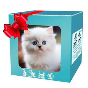 Realistic Cats Plush Toy With Simulation Barking Tail Wagging Traction Rope Robot Cats Toy for Toddler Crawl Learning