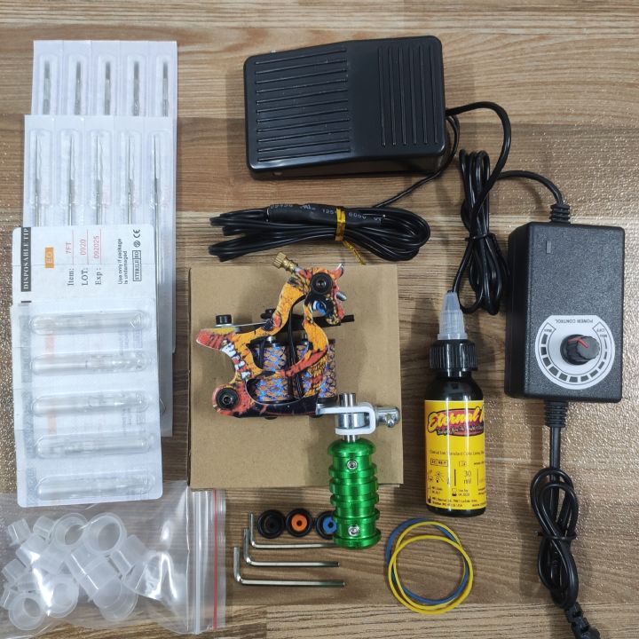 Combo Bộ 1 Máy Xăm Dragon phù hợp cho người muốn tìm hiểu và Tập Xăm ...