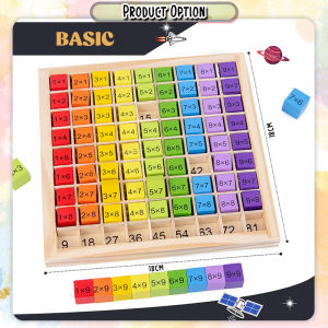 [Little B House] Multiplication Game Maths Wooden Blocks Early Learning Education Toys 九九乘法学习玩具 Mainan Matematik - BT207