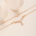 Hyl Jewelry 424N Kalung Titanium Wanita  Karat Emas Silver Asli Panjang Muda Dan Anti Luntur. 