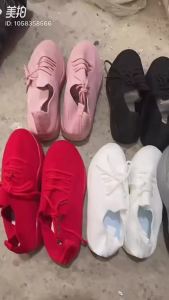 New Summer Large Size Casual Shoes Thick-Soled Solid Color Lace-Up Slip-On Flat Shoes