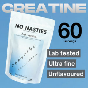 Ready Stock NO NASTIES Just Creatine Powder 300g 60 Servings Ultra Fine Pure Creatine Monohydrate Premium Raw Material Dietary Supplement Powder