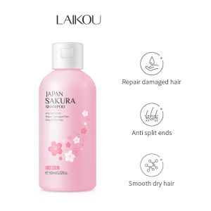 LAIKOU Japan Sakura Shampoo Anti Split Ends Repair Damaged Hair Smooth Dry Hair Shampoo 100ml