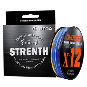 GHOTDA Japan Fabric  Fishing Line 100M 12 Strands Braided Fishing Line Multifilament PE Line for Carp Fishing Wire 0.6-8.0#