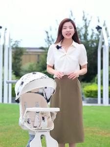 Baby Stroller One-Click Folding Reclining Can Sit 0-5 Years Old Baby Baby Walking Tool