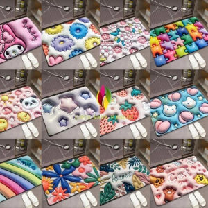 Keset Lantai Diatomite 3D Keset Anti Slip Motif Lucu